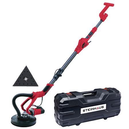 Slefuitor pentru pereti cu brat telescopic Steinhaus PRO-DS710X2, 710W, doua capete de slefuire, cutie de transport